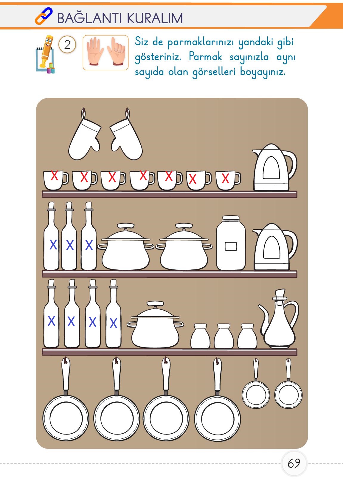 1. Sınıf Meb Yayınları Matematik Ders Kitabı Sayfa 69 Cevapları