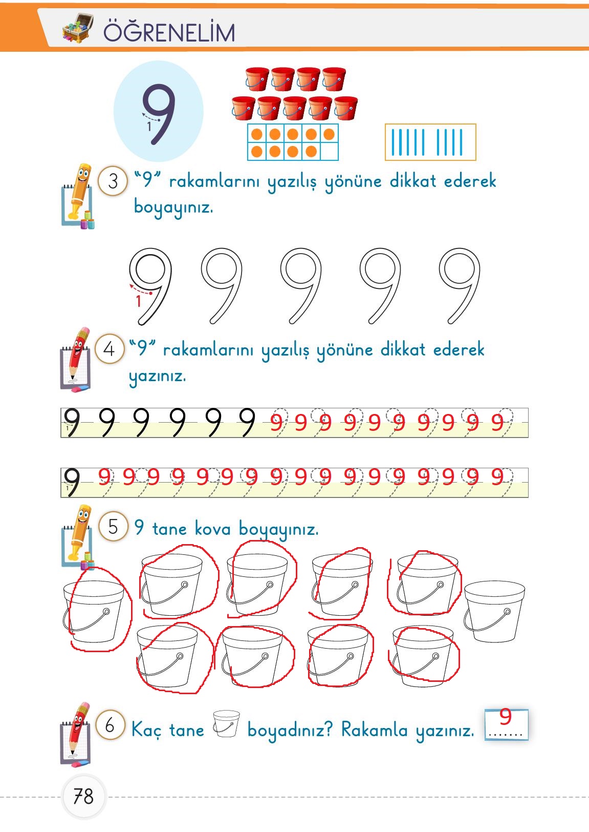 1. Sınıf Meb Yayınları Matematik Ders Kitabı Sayfa 78 Cevapları