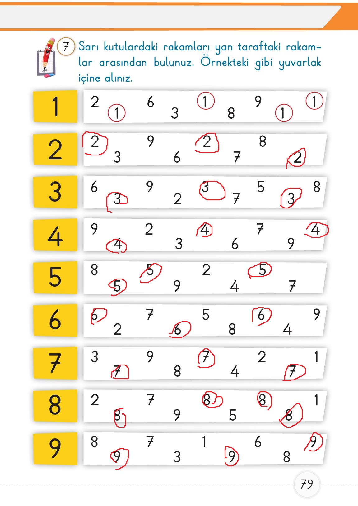 1. Sınıf Meb Yayınları Matematik Ders Kitabı Sayfa 79 Cevapları