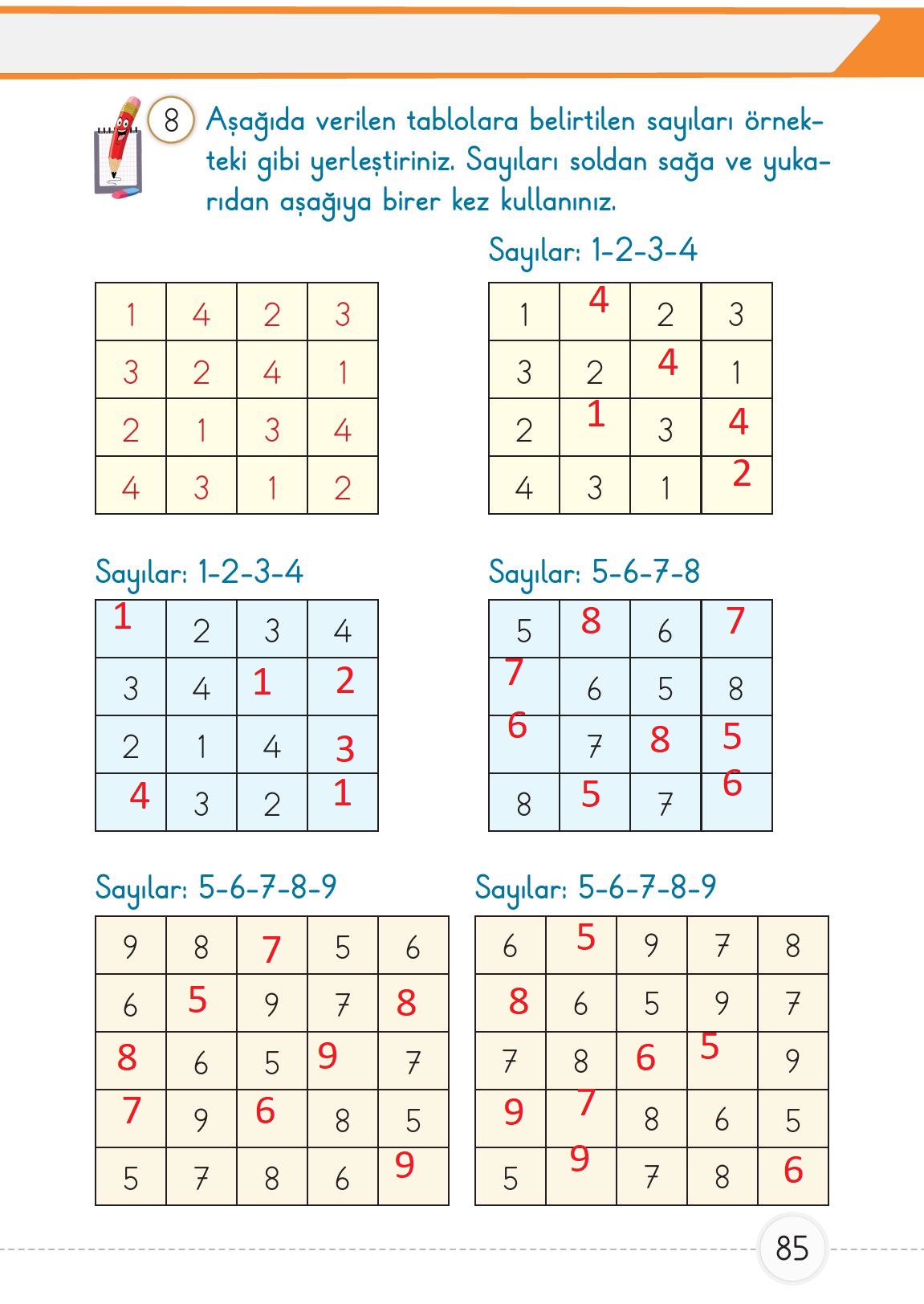 1. Sınıf Meb Yayınları Matematik Ders Kitabı Sayfa 85 Cevapları 1. Sınıf Meb Yayınları Matematik Ders Kitabı Sayfa 85 Cevapları