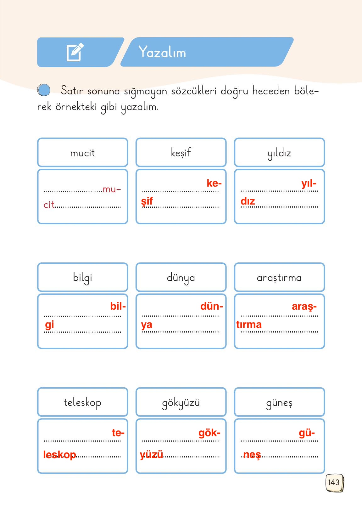 1. Sınıf Meb Yayınları Türkçe Ders Kitabı Sayfa 143 Cevapları 1. Sınıf Meb Yayınları Türkçe Ders Kitabı Sayfa 143 Cevapları