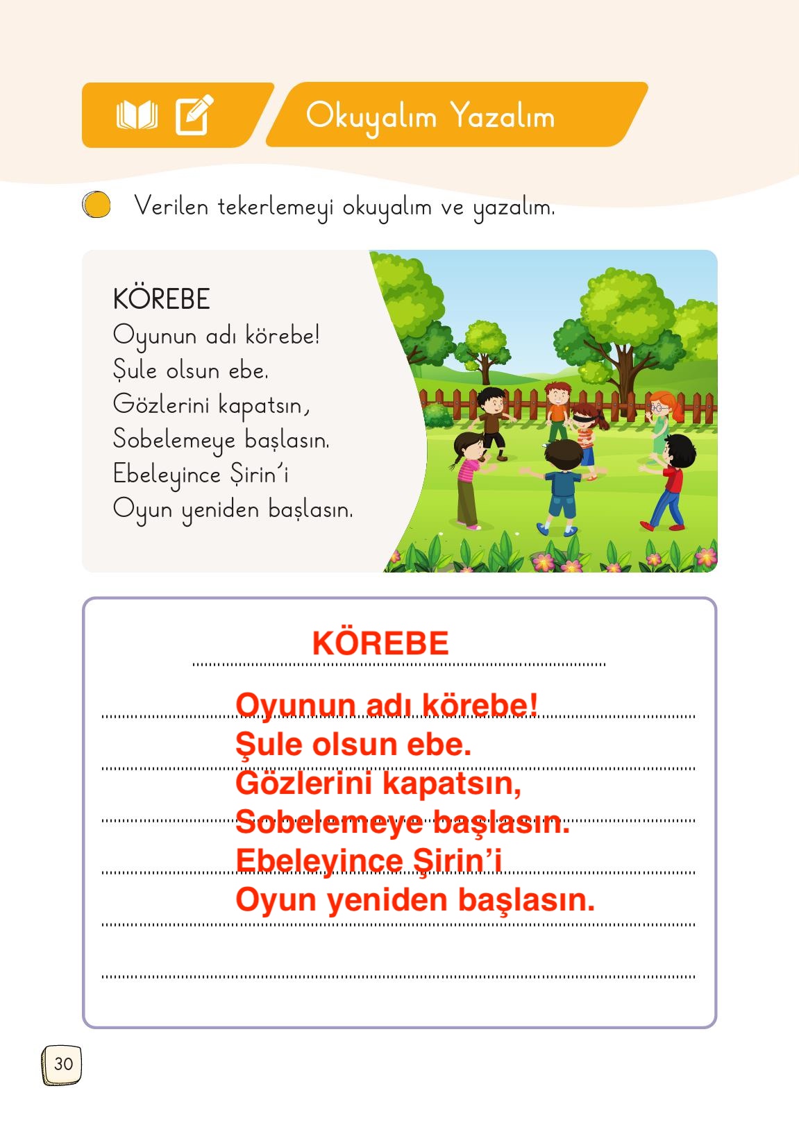 1. Sınıf Meb Yayınları Türkçe Ders Kitabı Sayfa 30 Cevapları 1. Sınıf Meb Yayınları Türkçe Ders Kitabı Sayfa 30 Cevapları