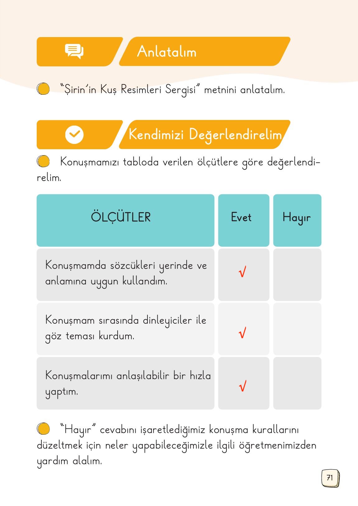 1. Sınıf Meb Yayınları Türkçe Ders Kitabı Sayfa 71 Cevapları 1. Sınıf Meb Yayınları Türkçe Ders Kitabı Sayfa 71 Cevapları