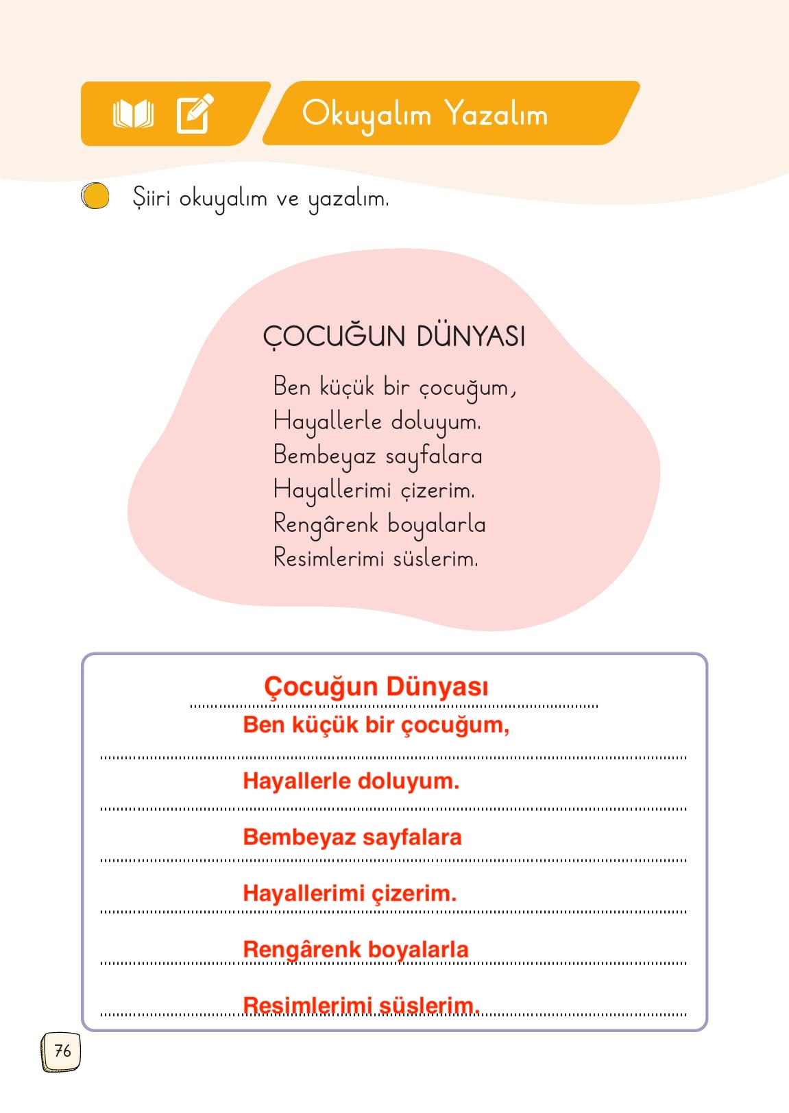 1. Sınıf Meb Yayınları Türkçe Ders Kitabı Sayfa 76 Cevapları 1. Sınıf Meb Yayınları Türkçe Ders Kitabı Sayfa 76 Cevapları