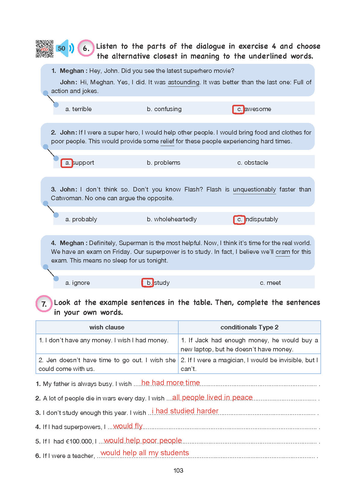 10. Sınıf Cem Yayınları İngilizce Ders Kitabı Sayfa 103 Cevapları
