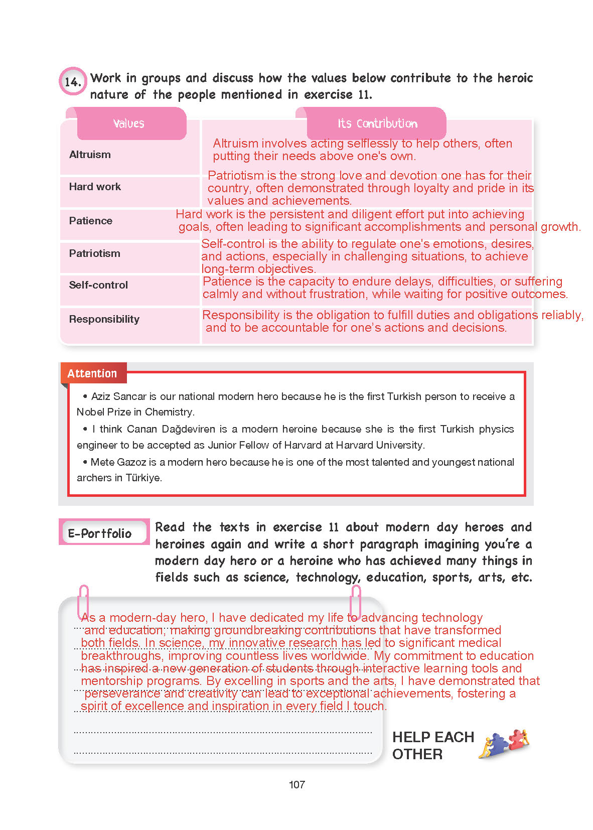 10. Sınıf Cem Yayınları İngilizce Ders Kitabı Sayfa 107 Cevapları