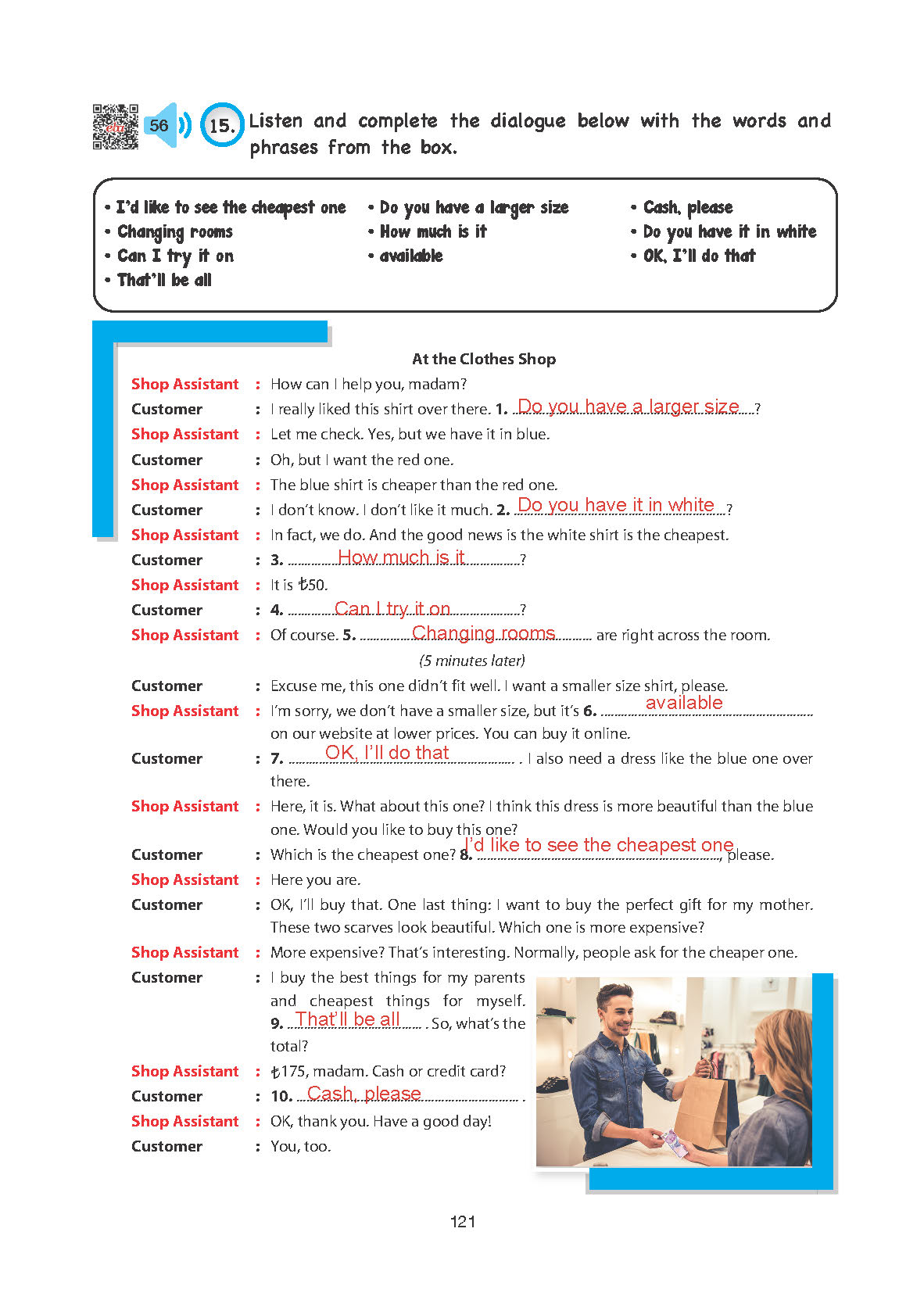 10. Sınıf Cem Yayınları İngilizce Ders Kitabı Sayfa 121 Cevapları