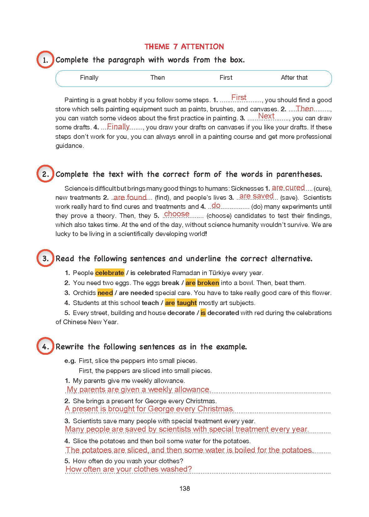 10. Sınıf Cem Yayınları İngilizce Ders Kitabı Sayfa 138 Cevapları