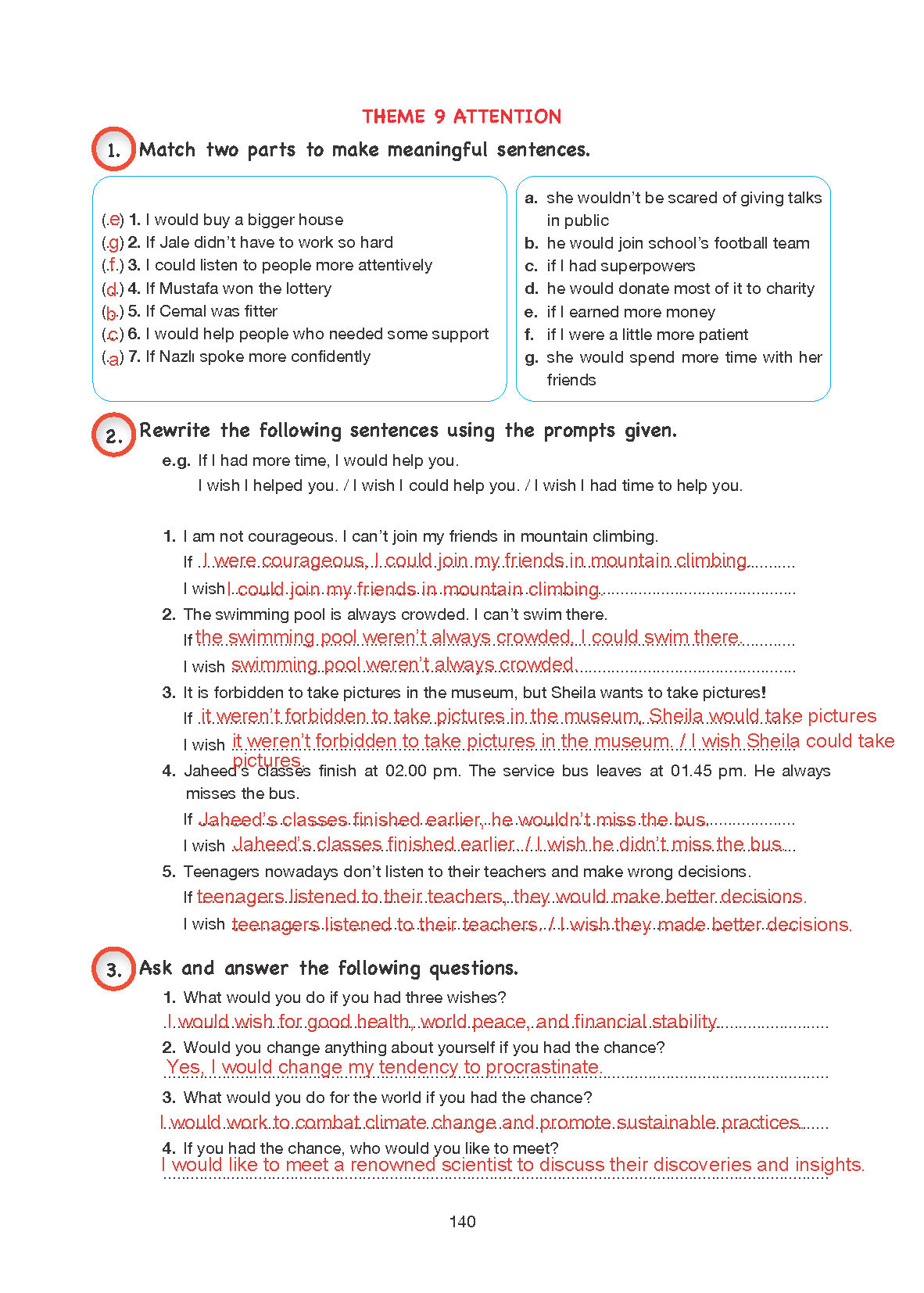 10. Sınıf Cem Yayınları İngilizce Ders Kitabı Sayfa 140 Cevapları