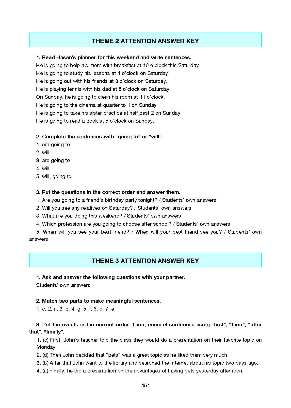 10. Sınıf Cem Yayınları İngilizce Ders Kitabı Sayfa 151 Cevapları