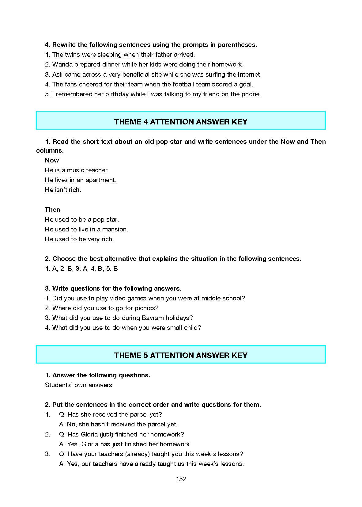 10. Sınıf Cem Yayınları İngilizce Ders Kitabı Sayfa 152 Cevapları