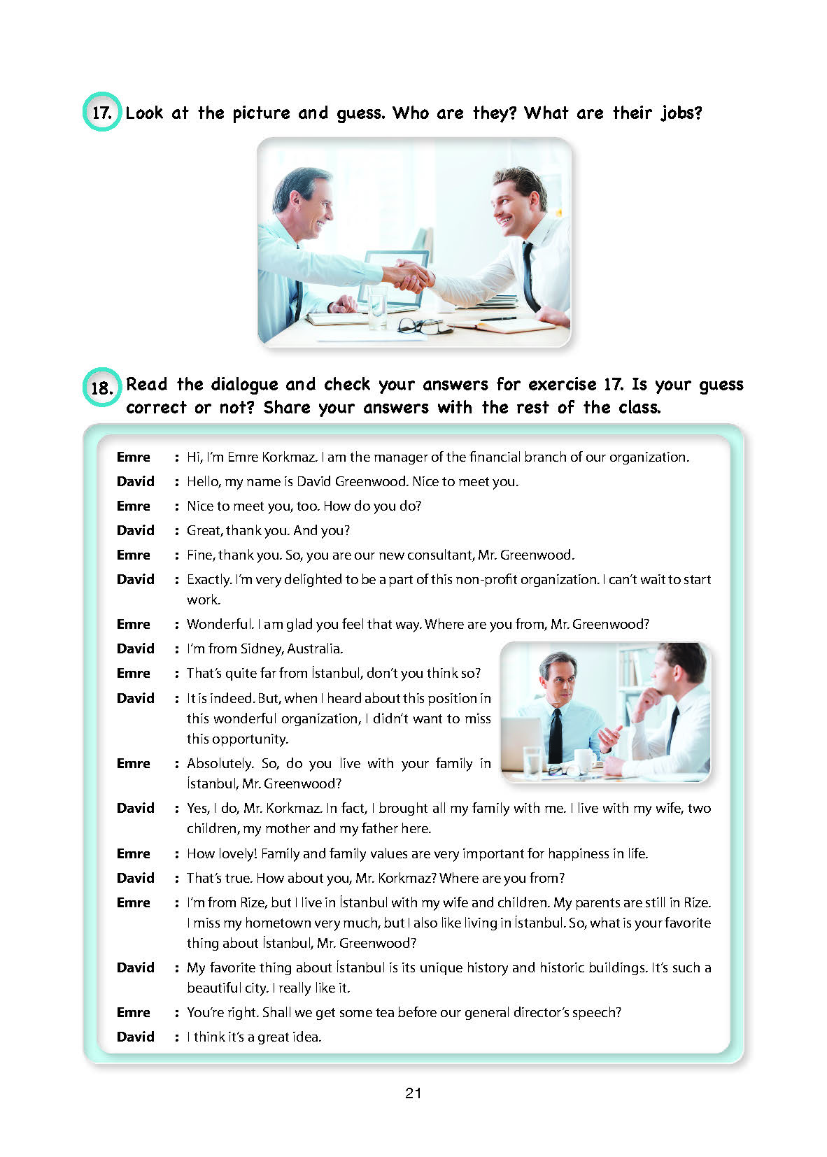 10. Sınıf Cem Yayınları İngilizce Ders Kitabı Sayfa 21 Cevapları