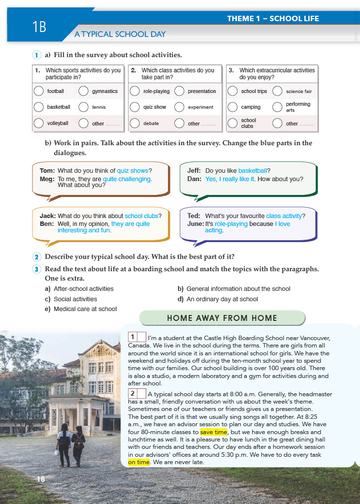 10. Sınıf Meb Yayınları Spice Up İngilizce Ders Kitabı Sayfa 16 Cevapları