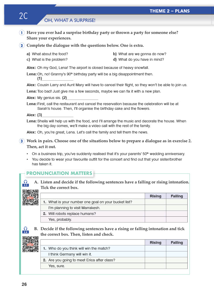 10. Sınıf Meb Yayınları Spice Up İngilizce Ders Kitabı Sayfa 26 Cevapları