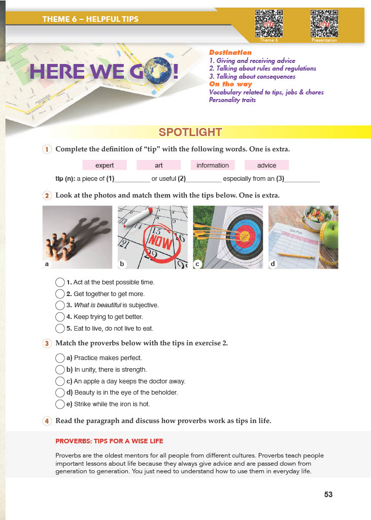 10. Sınıf Meb Yayınları Spice Up İngilizce Ders Kitabı Sayfa 53 Cevapları