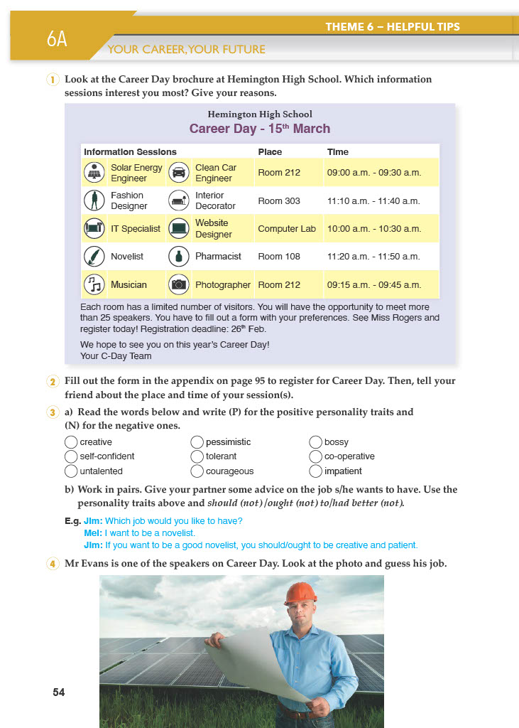 10. Sınıf Meb Yayınları Spice Up İngilizce Ders Kitabı Sayfa 54 Cevapları