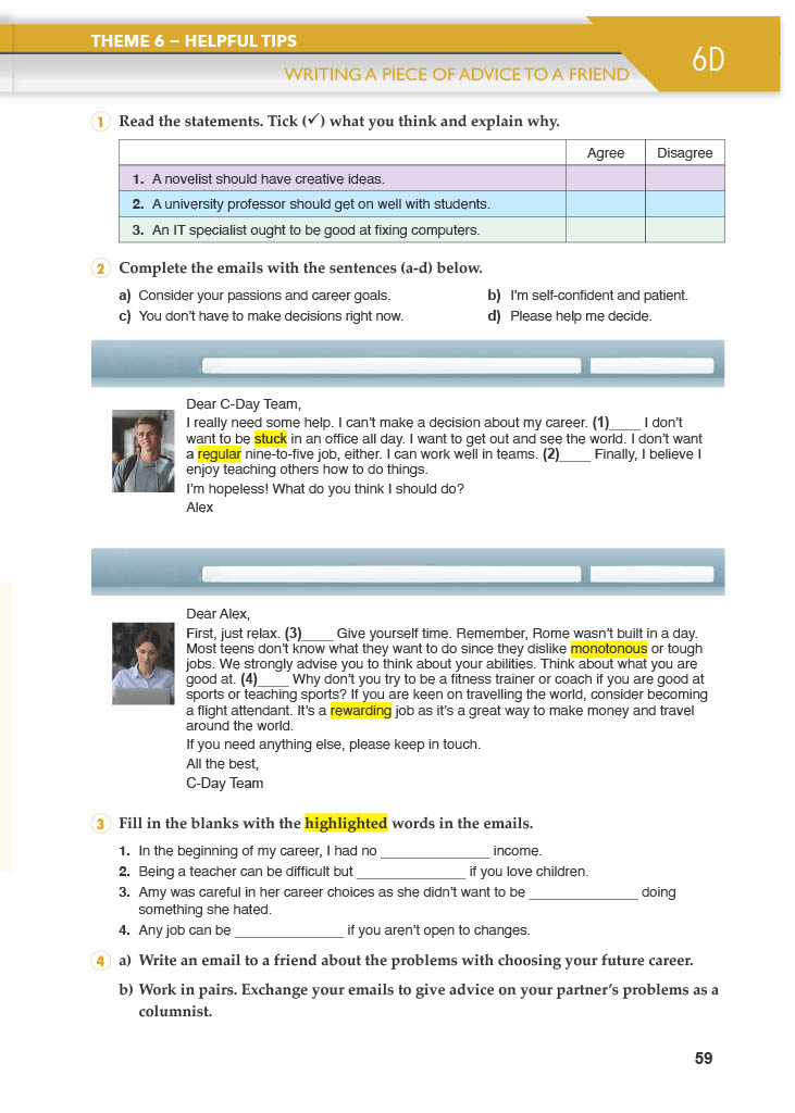 10. Sınıf Meb Yayınları Spice Up İngilizce Ders Kitabı Sayfa 59 Cevapları