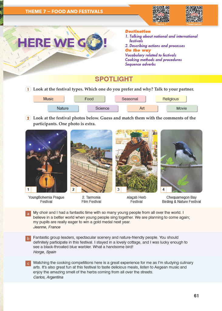 10. Sınıf Meb Yayınları Spice Up İngilizce Ders Kitabı Sayfa 61 Cevapları