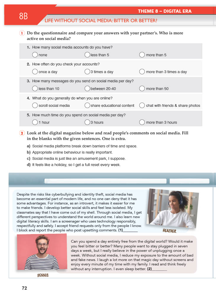 10. Sınıf Meb Yayınları Spice Up İngilizce Ders Kitabı Sayfa 72 Cevapları