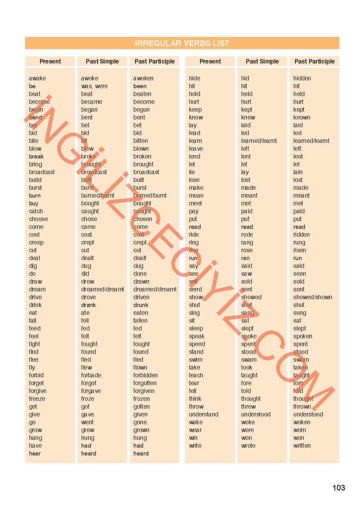 11. Sınıf Meb Yayınları Spice Up İngilizce Ders Kitabı Sayfa 103 Cevapları