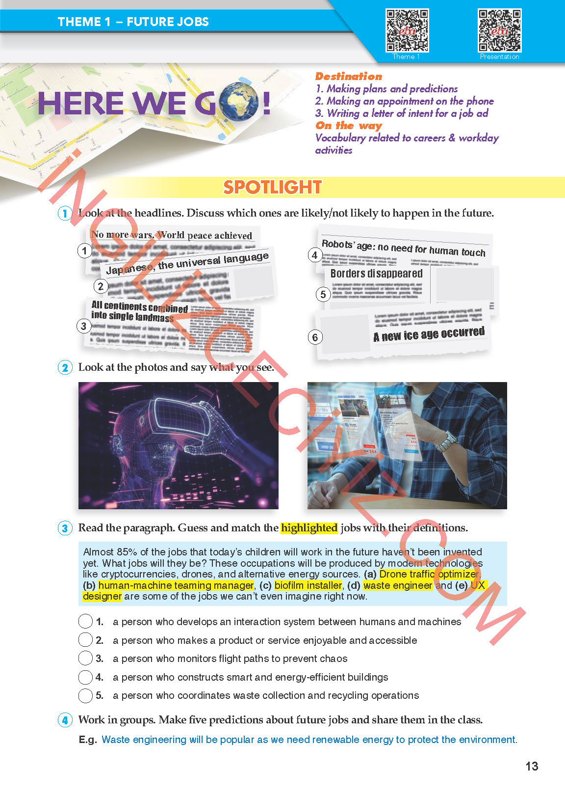 11. Sınıf Meb Yayınları Spice Up İngilizce Ders Kitabı Sayfa 13 Cevapları