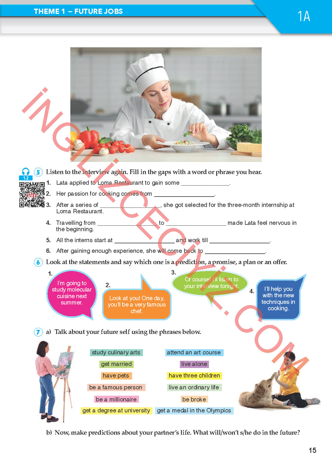 11. Sınıf Meb Yayınları Spice Up İngilizce Ders Kitabı Sayfa 15 Cevapları