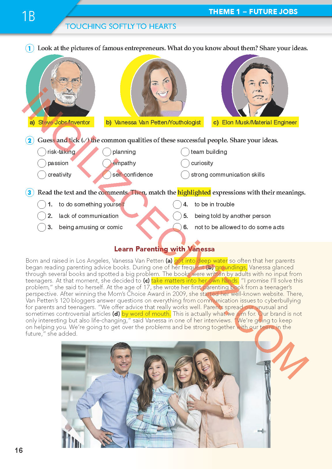 11. Sınıf Meb Yayınları Spice Up İngilizce Ders Kitabı Sayfa 16 Cevapları