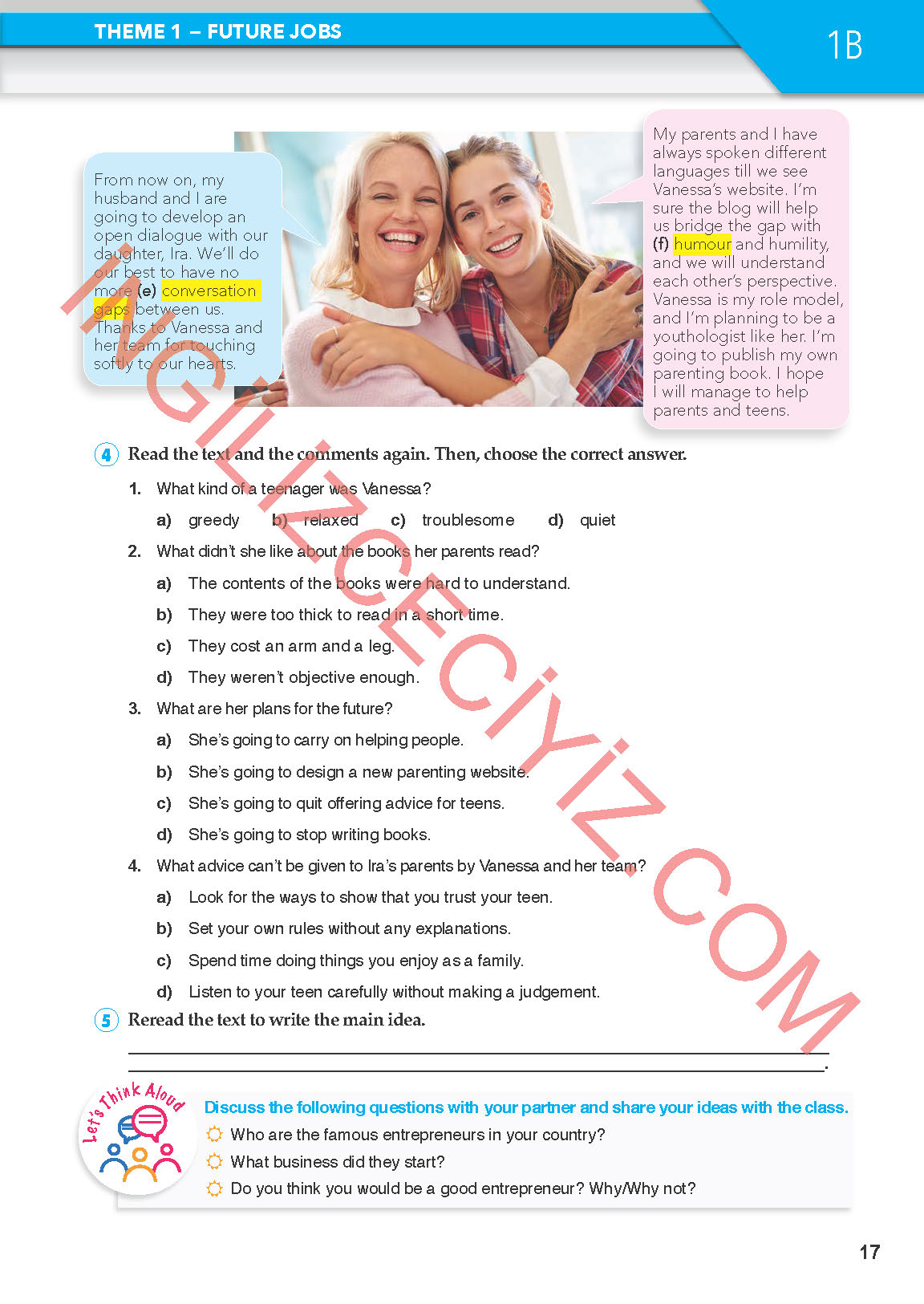 11. Sınıf Meb Yayınları Spice Up İngilizce Ders Kitabı Sayfa 17 Cevapları