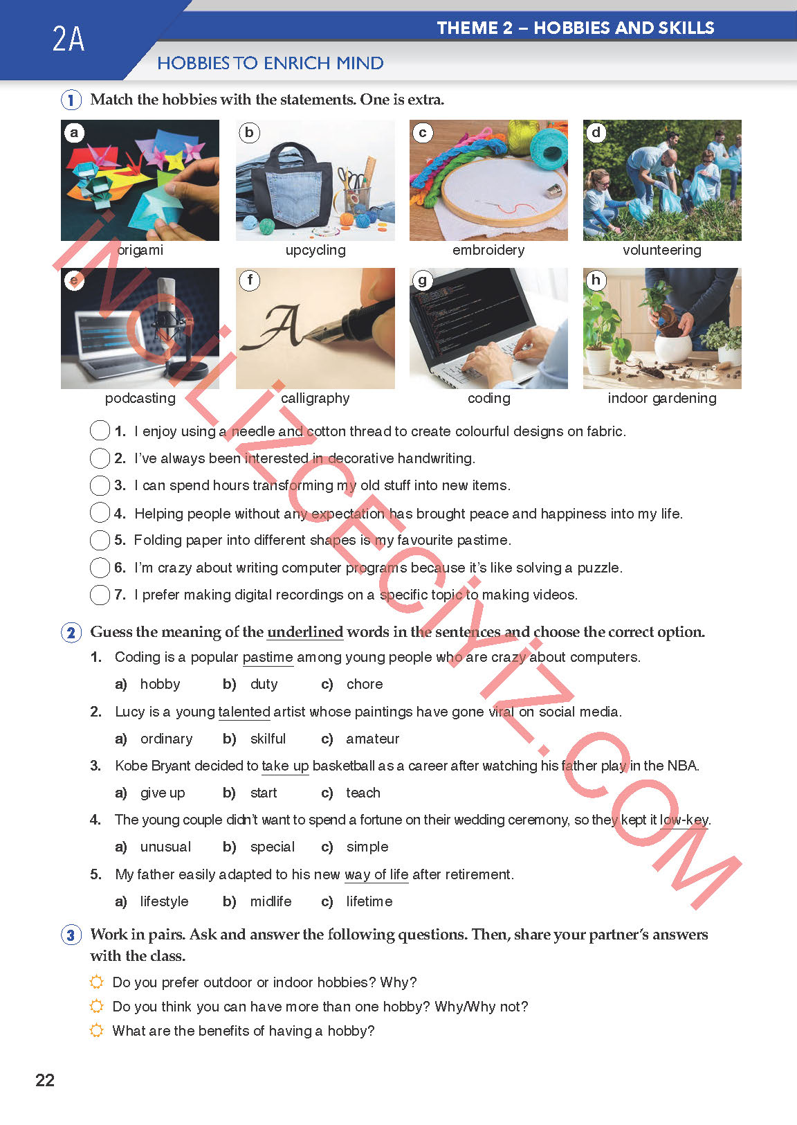 11. Sınıf Meb Yayınları Spice Up İngilizce Ders Kitabı Sayfa 22 Cevapları