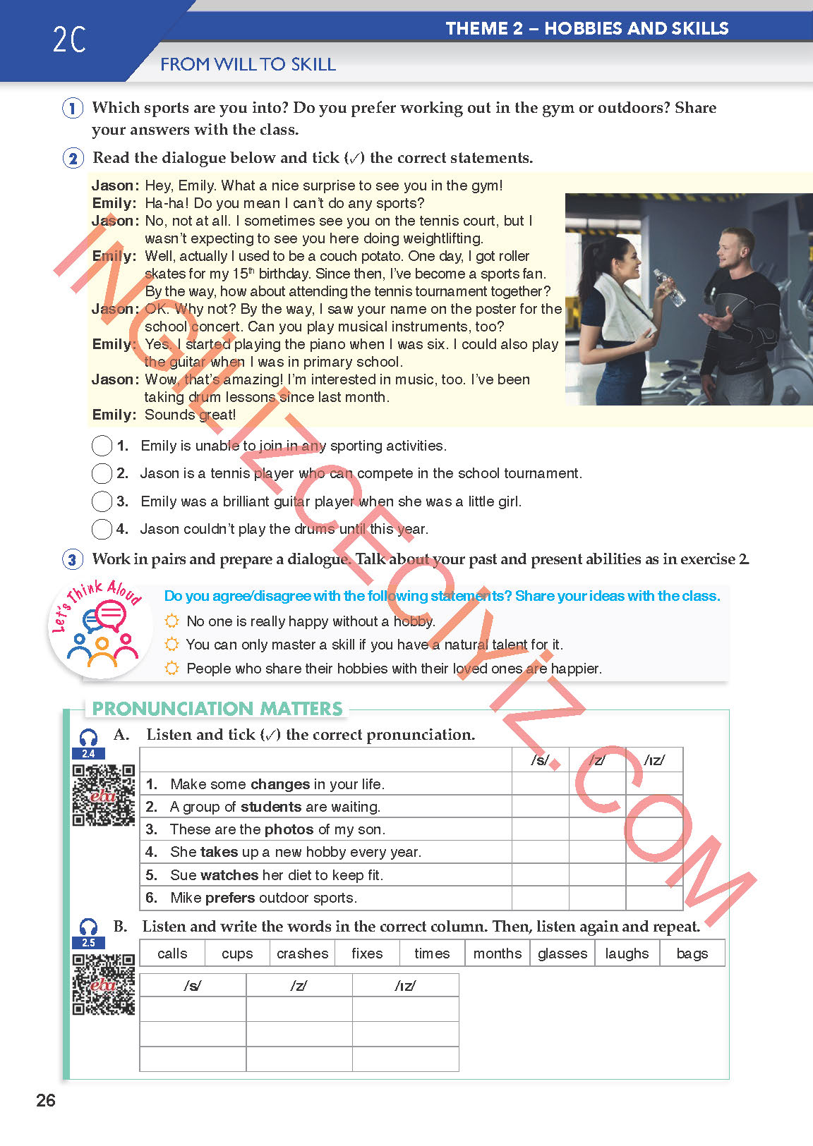 11. Sınıf Meb Yayınları Spice Up İngilizce Ders Kitabı Sayfa 26 Cevapları