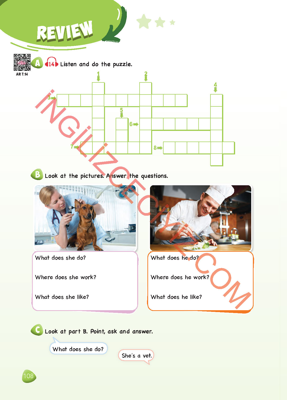 4. Sınıf Sdr Dikey Yayınları İngilizce Ders Kitabı Sayfa 108 Cevapları