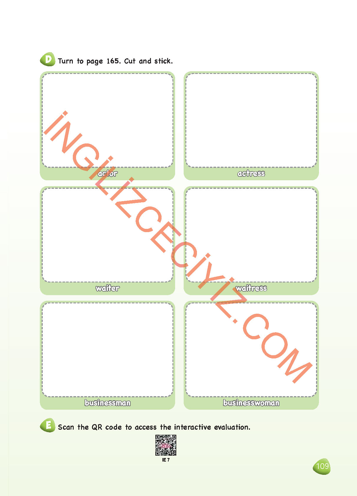 4. Sınıf Sdr Dikey Yayınları İngilizce Ders Kitabı Sayfa 109 Cevapları