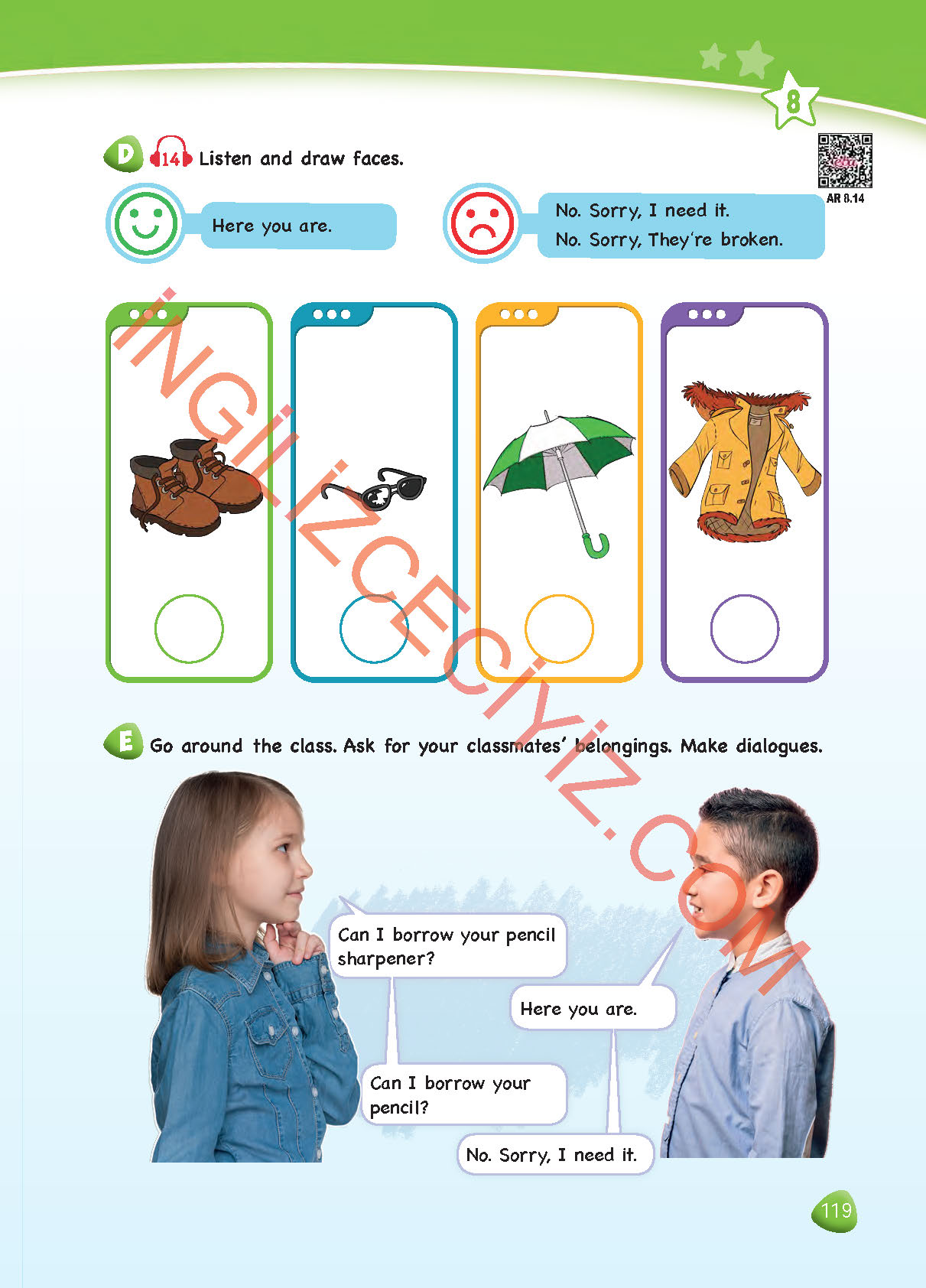 4. Sınıf Sdr Dikey Yayınları İngilizce Ders Kitabı Sayfa 119 Cevapları