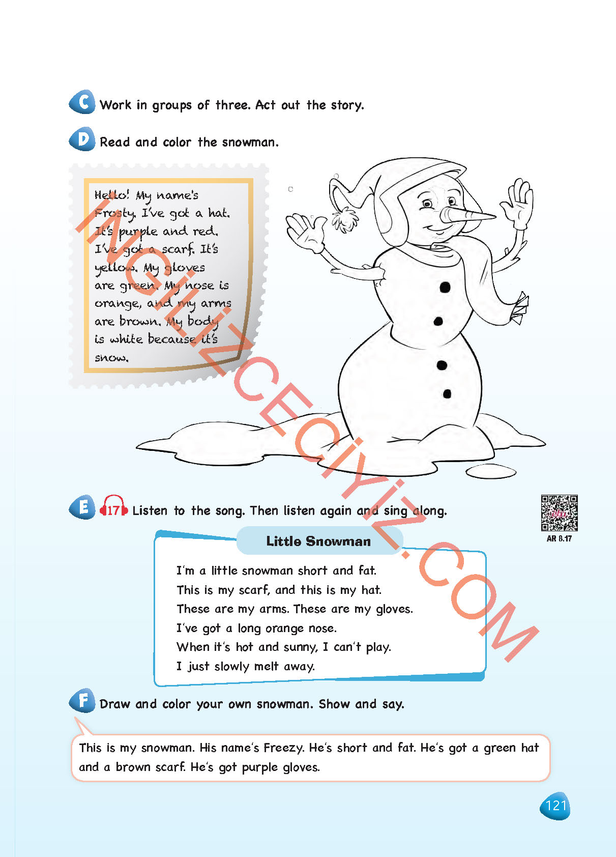 4. Sınıf Sdr Dikey Yayınları İngilizce Ders Kitabı Sayfa 121 Cevapları