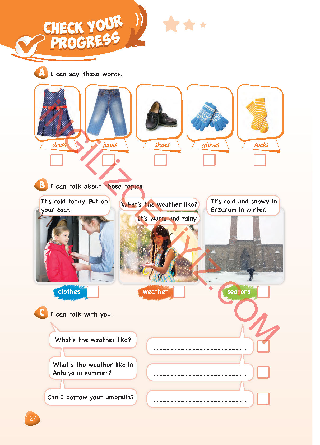 4. Sınıf Sdr Dikey Yayınları İngilizce Ders Kitabı Sayfa 124 Cevapları