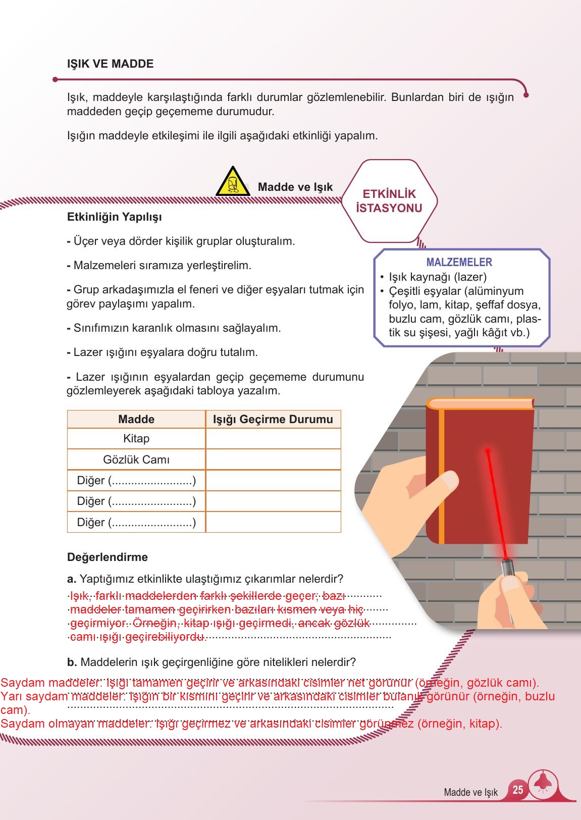 5. Sınıf Meb Yayınları 2. Kitap Fen Bilimleri Ders Kitabı Sayfa 25 Cevapları 5. Sınıf Meb Yayınları 2. Kitap Fen Bilimleri Ders Kitabı Sayfa 25 Cevapları