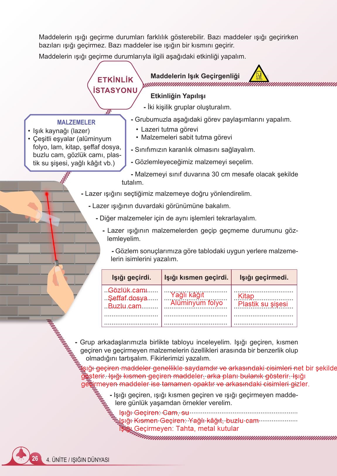 5. Sınıf Meb Yayınları 2. Kitap Fen Bilimleri Ders Kitabı Sayfa 26 Cevapları 5. Sınıf Meb Yayınları 2. Kitap Fen Bilimleri Ders Kitabı Sayfa 26 Cevapları