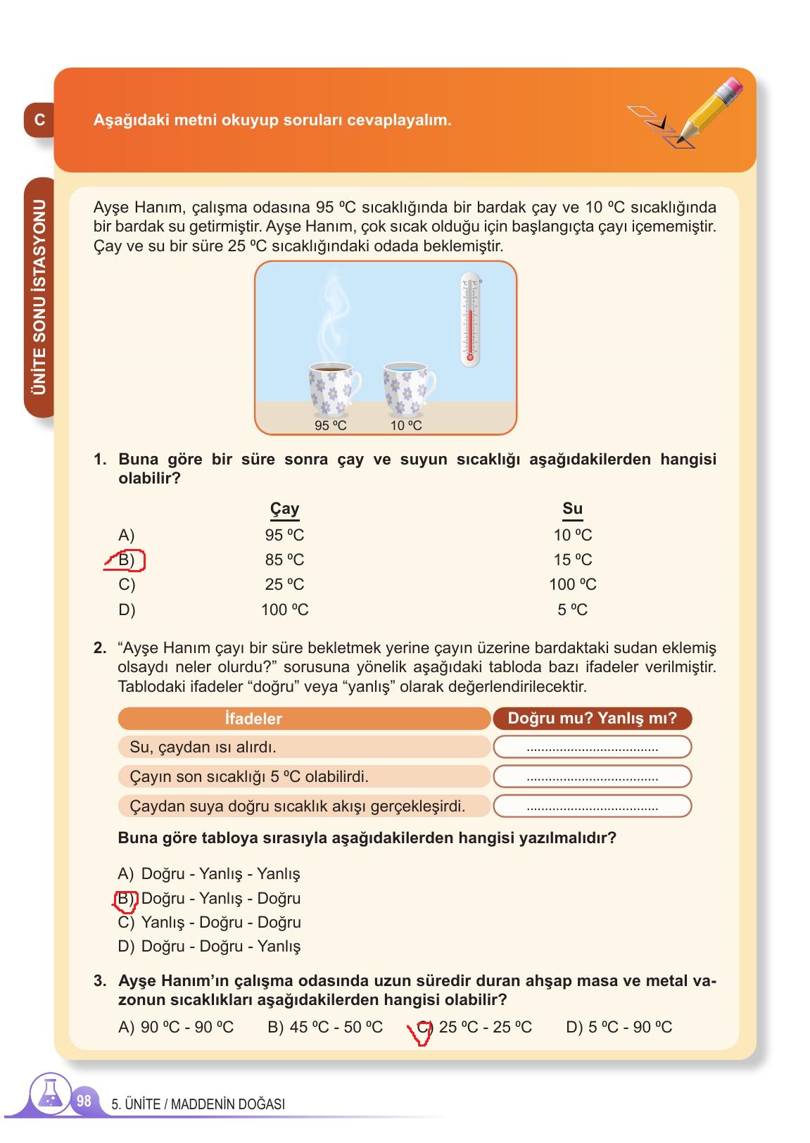 5. Sınıf Meb Yayınları 2. Kitap Fen Bilimleri Ders Kitabı Sayfa 98 Cevapları 5. Sınıf Meb Yayınları 2. Kitap Fen Bilimleri Ders Kitabı Sayfa 98 Cevapları