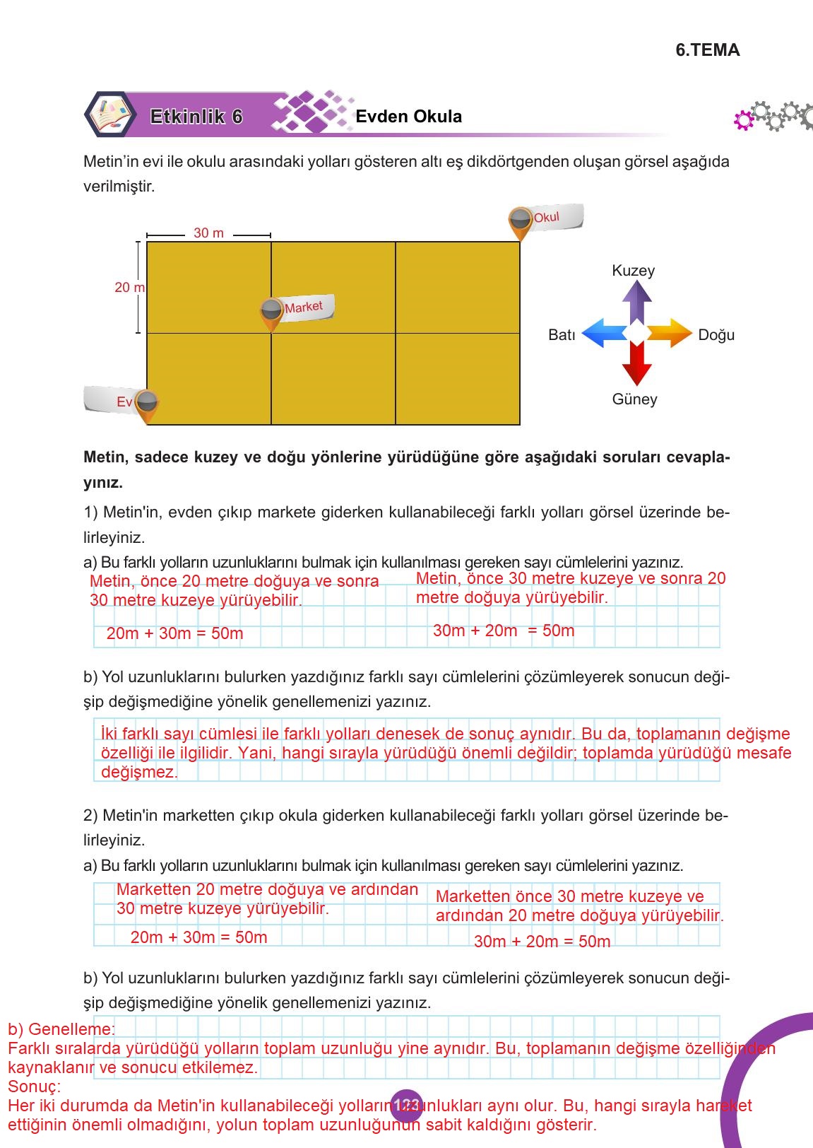 5. Sınıf Meb Yayınları 2. Kitap Matematik Ders Kitabı Sayfa 123 Cevapları