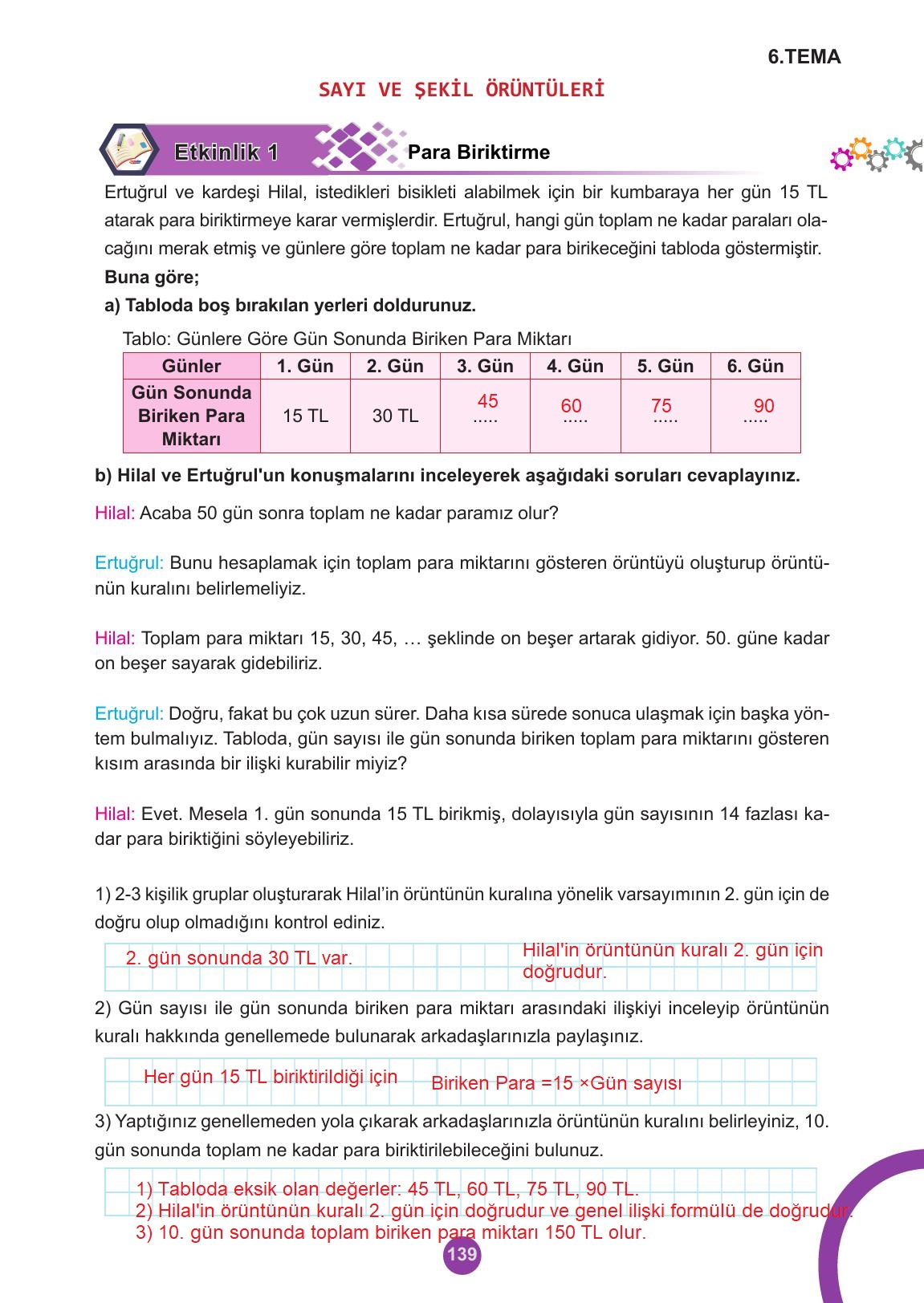 5. Sınıf Meb Yayınları 2. Kitap Matematik Ders Kitabı Sayfa 139 Cevapları 5. Sınıf Meb Yayınları 2. Kitap Matematik Ders Kitabı Sayfa 139 Cevapları