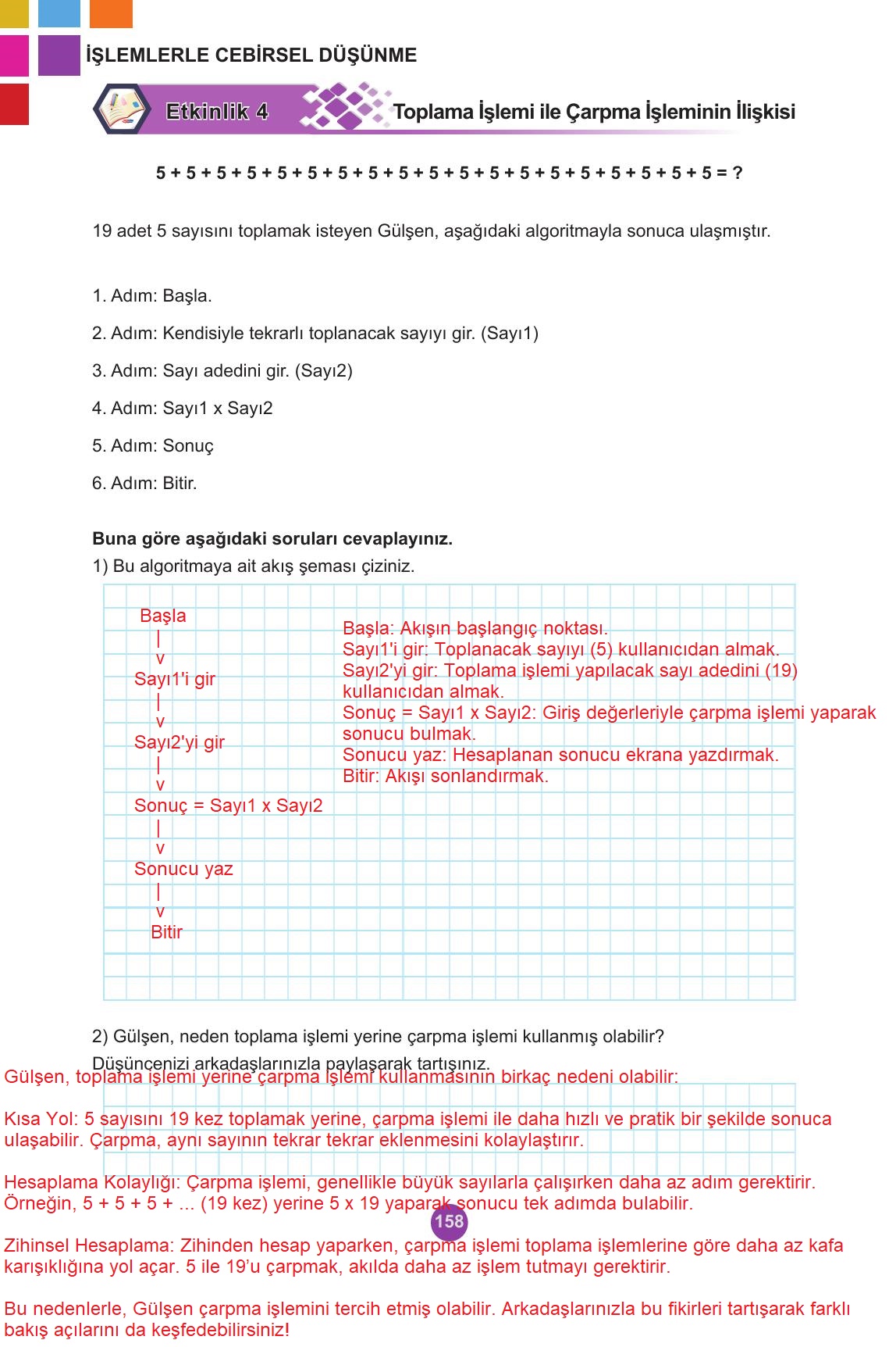 5. Sınıf Meb Yayınları 2. Kitap Matematik Ders Kitabı Sayfa 158 Cevapları 5. Sınıf Meb Yayınları 2. Kitap Matematik Ders Kitabı Sayfa 158 Cevapları