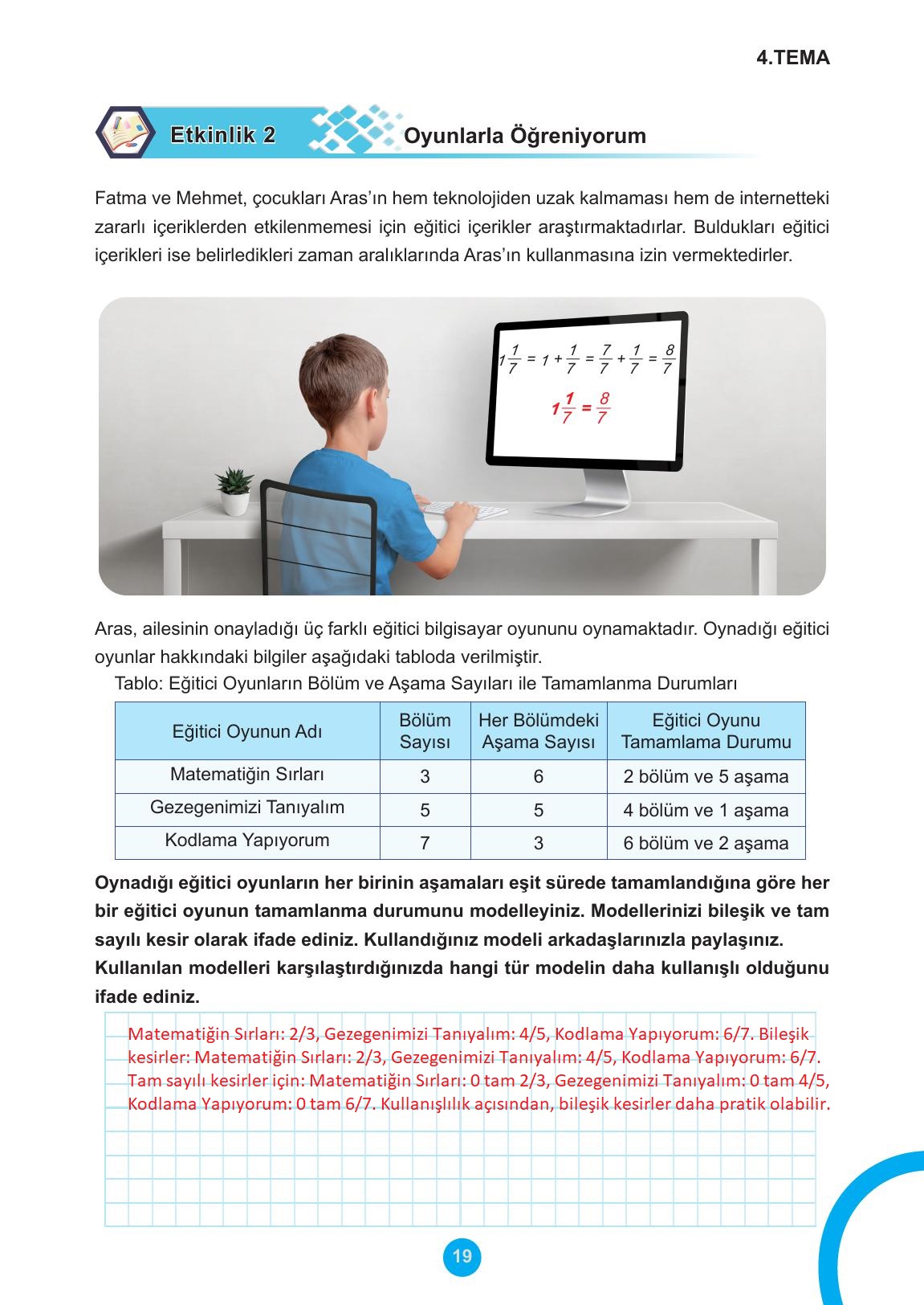 5. Sınıf Meb Yayınları 2. Kitap Matematik Ders Kitabı Sayfa 19 Cevapları 5. Sınıf Meb Yayınları 2. Kitap Matematik Ders Kitabı Sayfa 19 Cevapları