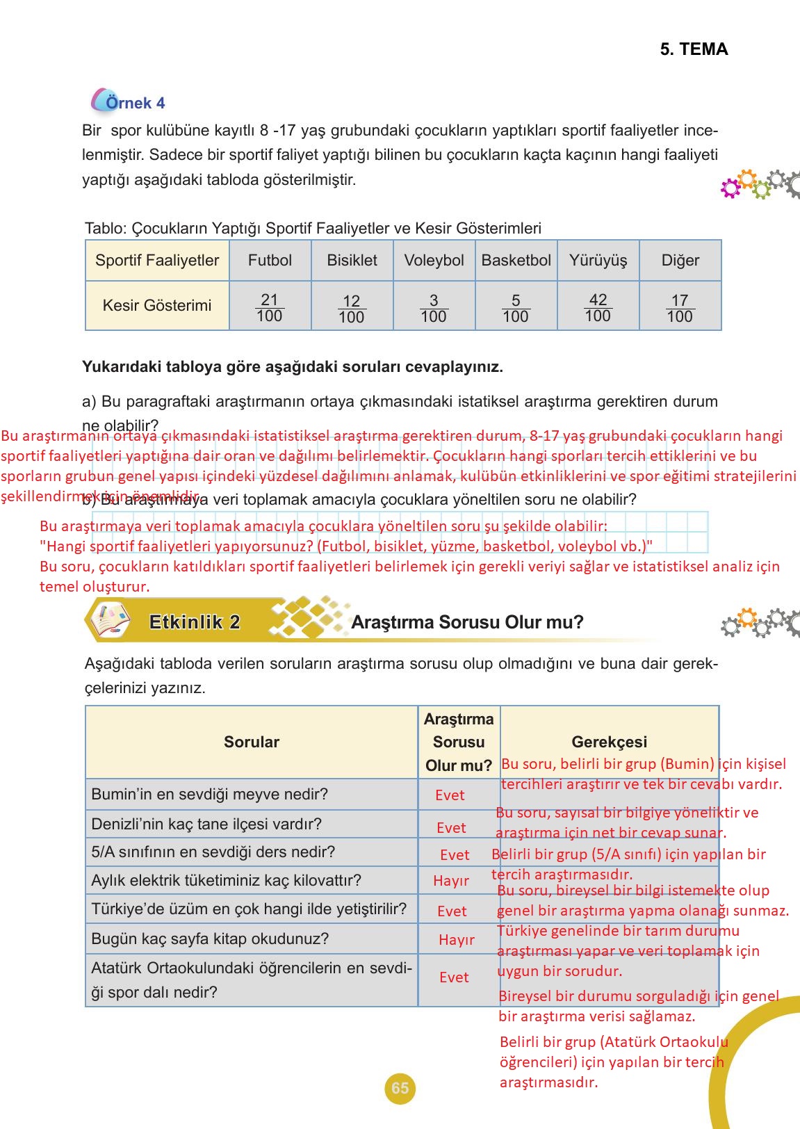 5. Sınıf Meb Yayınları 2. Kitap Matematik Ders Kitabı Sayfa 65 Cevapları