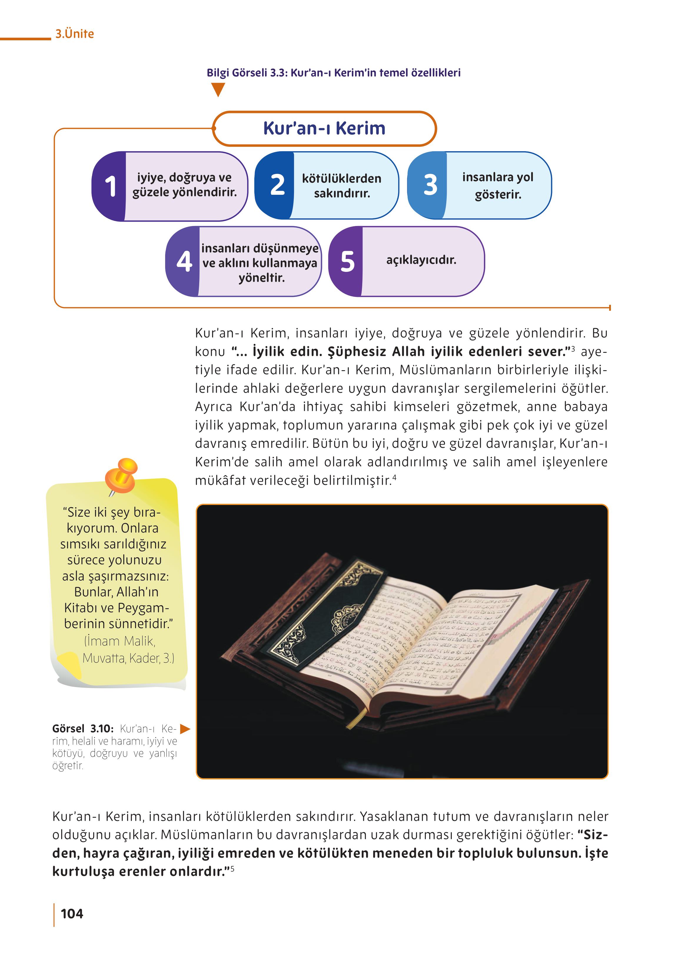 5. Sınıf Meb Yayınları Din Kültürü Ve Ahlak Bilgisi Ders Kitabı Sayfa 104 Cevapları