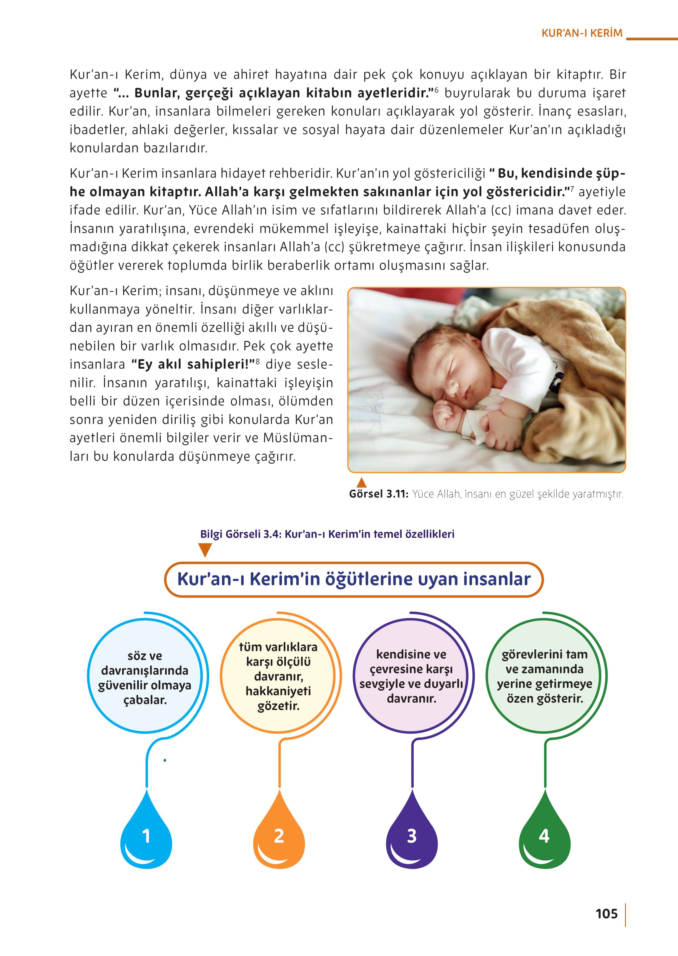 5. Sınıf Meb Yayınları Din Kültürü Ve Ahlak Bilgisi Ders Kitabı Sayfa 105 Cevapları