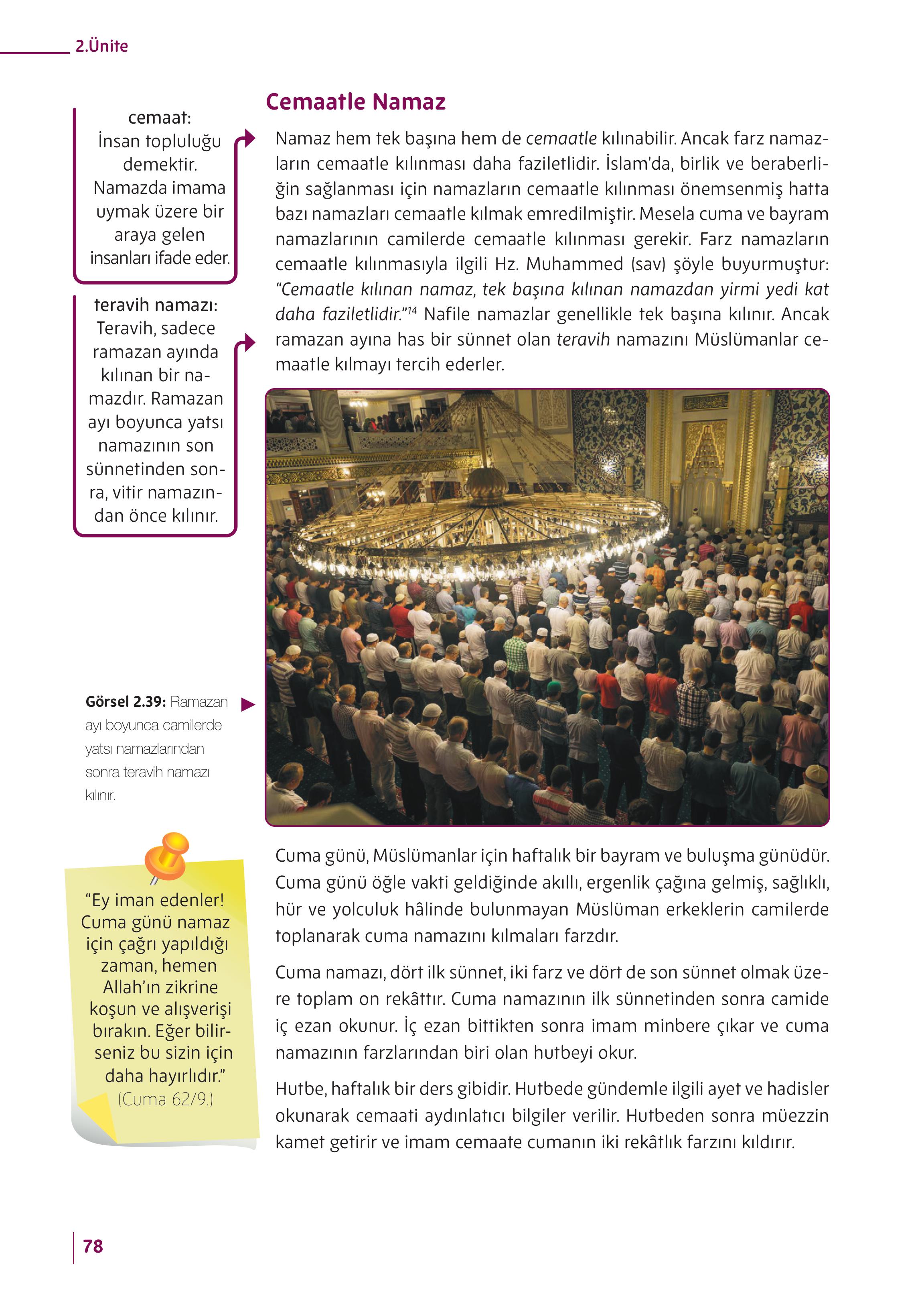 5. Sınıf Meb Yayınları Din Kültürü Ve Ahlak Bilgisi Ders Kitabı Sayfa 78 Cevapları