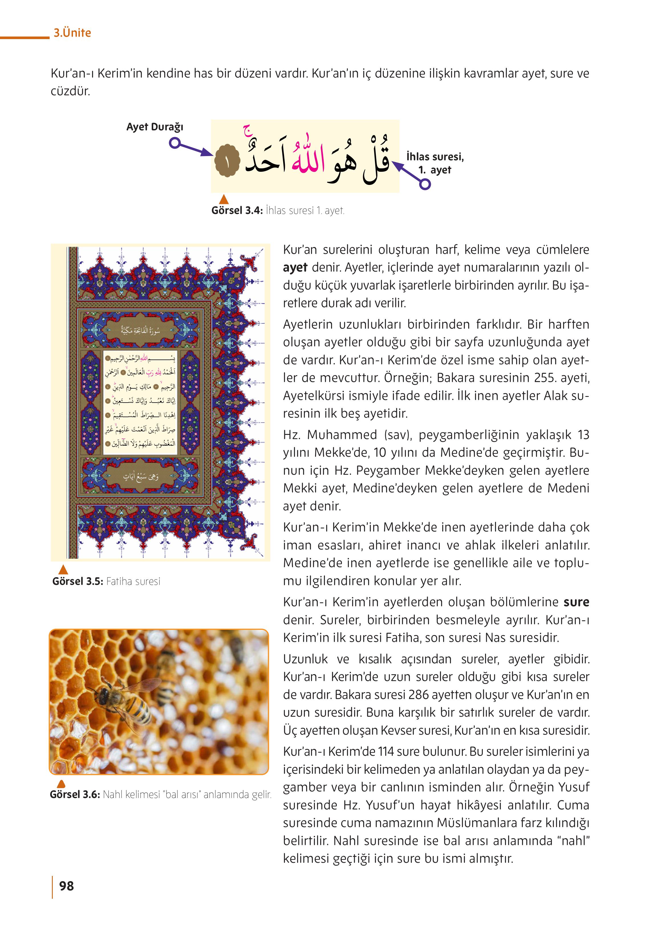 5. Sınıf Meb Yayınları Din Kültürü Ve Ahlak Bilgisi Ders Kitabı Sayfa 98 Cevapları