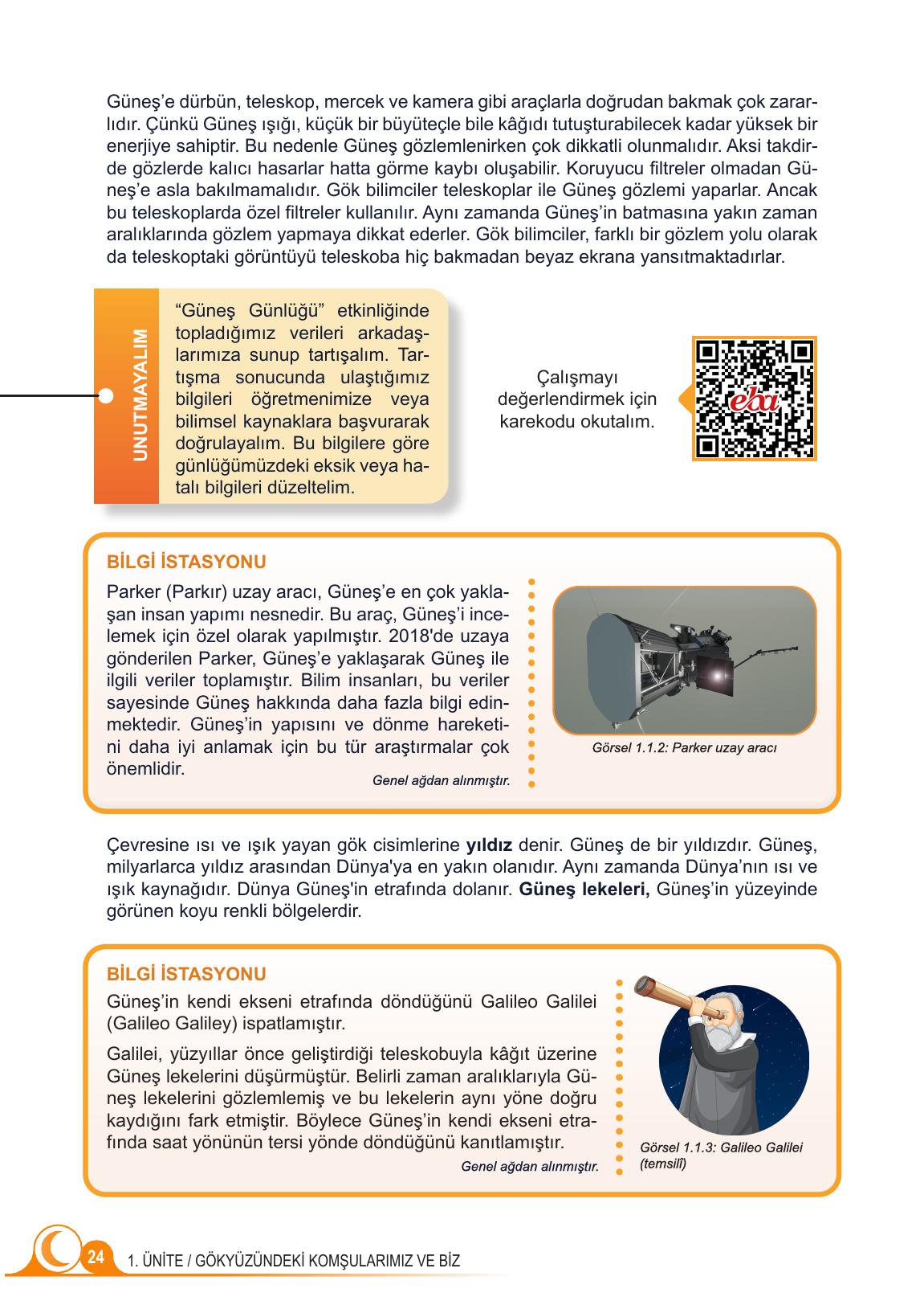 5. Sınıf Meb Yayınları Fen Bilimleri Ders Kitabı Sayfa 24 Cevapları