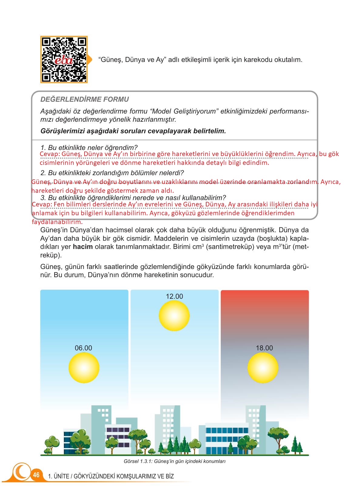 5. Sınıf Meb Yayınları Fen Bilimleri Ders Kitabı Sayfa 46 Cevapları