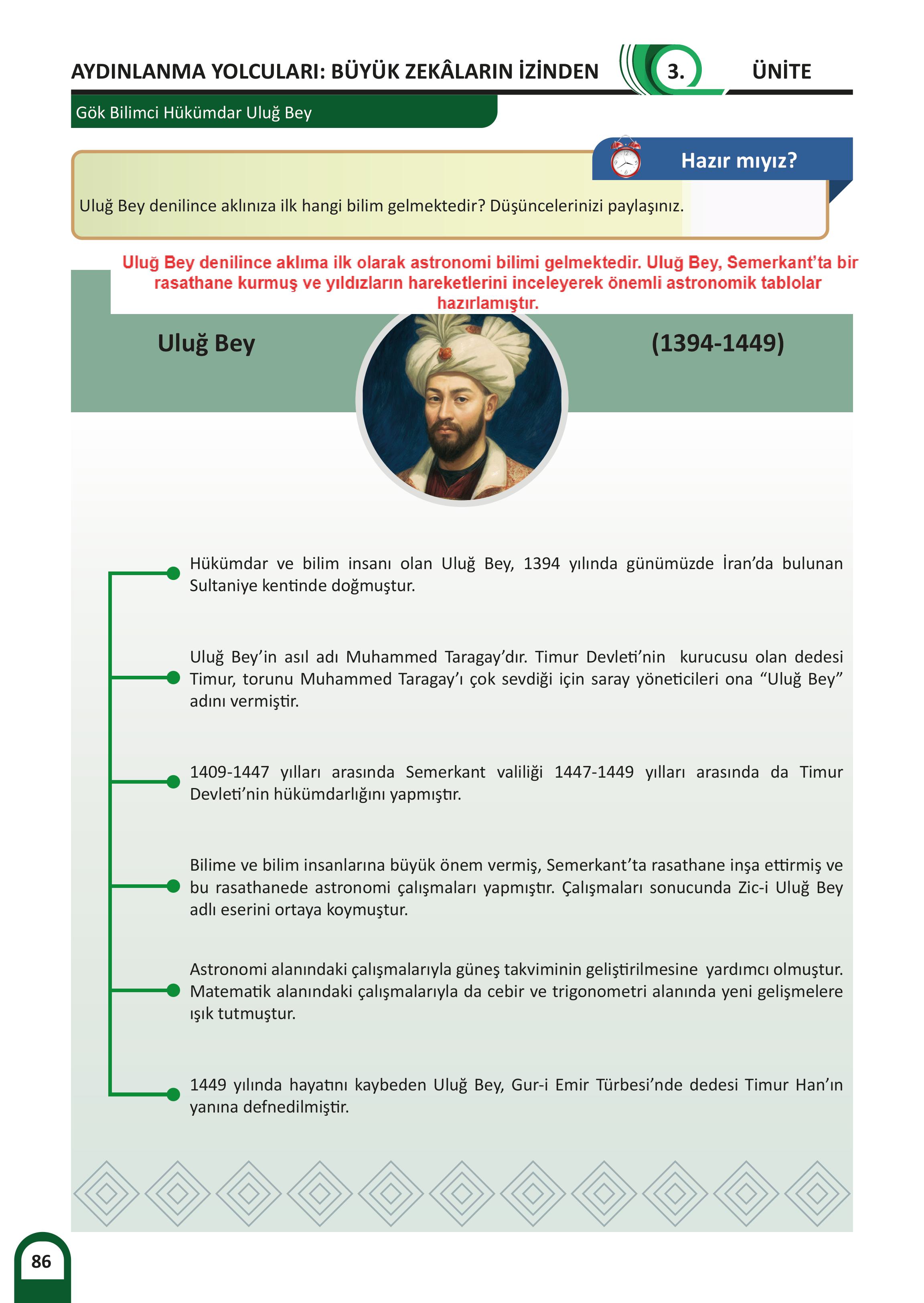5. Sınıf Meb Yayınları Kültür Ve Medeniyetimize Yön Verenler Ders Kitabı Sayfa 87 Cevapları
